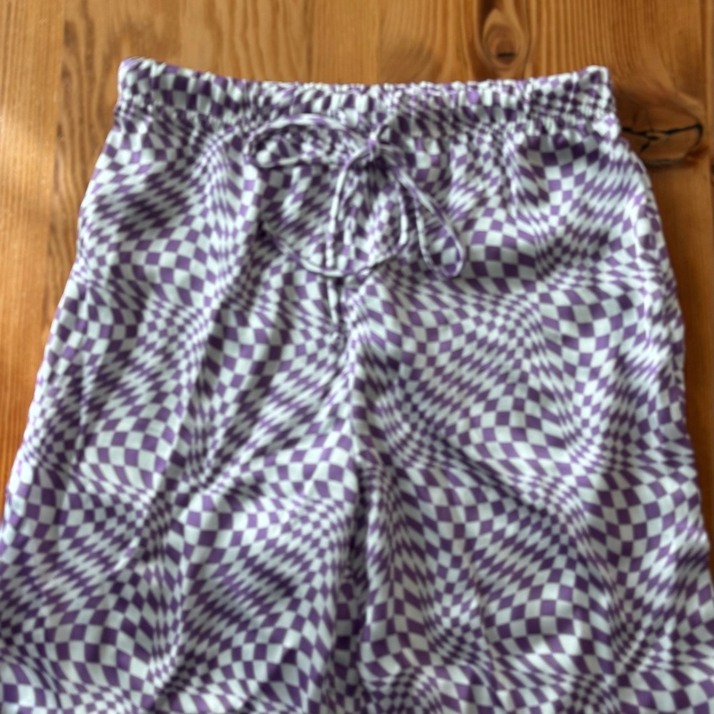 Lisa Says Gah Bailey Lounge Pant in Purple Warp Check - Picture 6 of 11